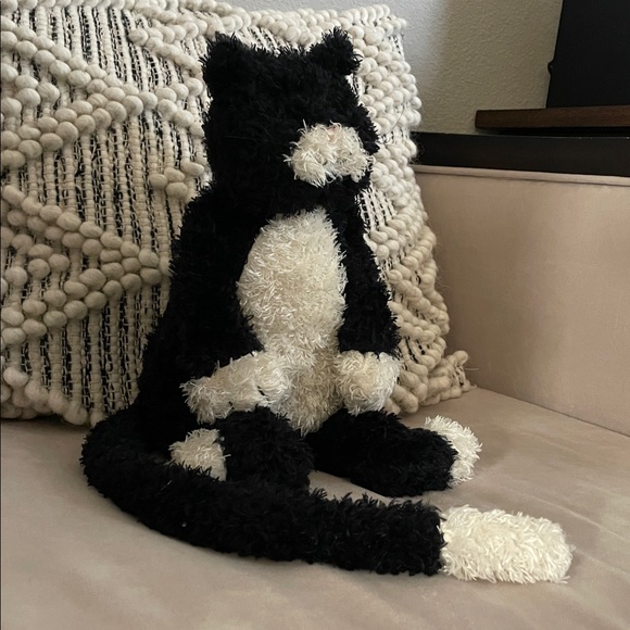 Jellycat Bunglie Kitten Cat Black and White Tuxedo 16" Rare and Retired - Picture 2 of 8